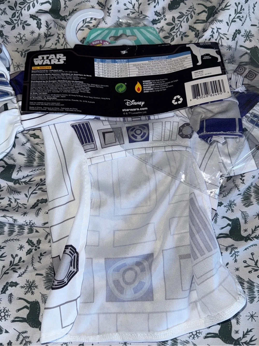 Disney Star Wars R2-D2 Pet Outfit - White and Blue